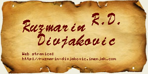 Ruzmarin Divjaković vizit kartica
